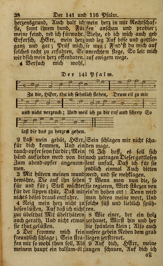 Die Kleine Geistliche Harfe der Kinder Zions: oder auserlesene Geistreiche Gesänge, allen wahren heilsbergierigen Säuglingen der Weisheit, insonderheit aber allen Christlichen Gemeinden (4. Aufl.) page 38