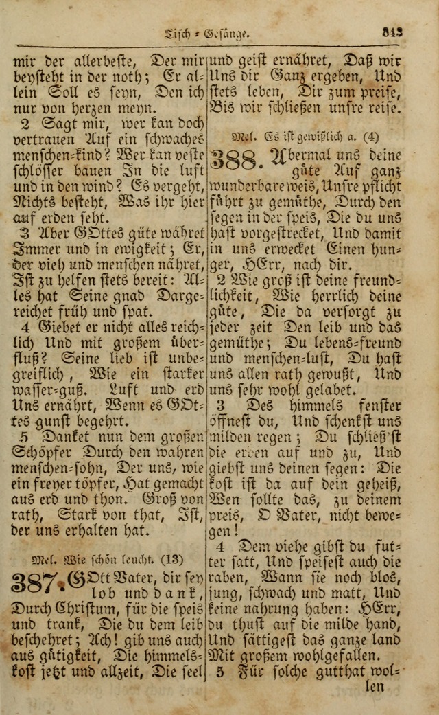 Die Kleine Geistliche Harfe der Kinder Zions: oder auserlesene Geistreiche Gesänge, allen wahren heilsbergierigen Säuglingen der Weisheit, insonderheit aber allen Christlichen Gemeinden (4. Aufl.) page 385