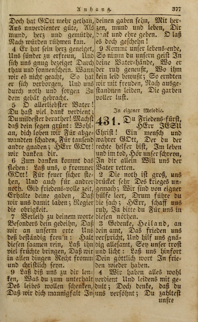 Die Kleine Geistliche Harfe der Kinder Zions: oder auserlesene Geistreiche Gesänge, allen wahren heilsbergierigen Säuglingen der Weisheit, insonderheit aber allen Christlichen Gemeinden (4. Aufl.) page 419