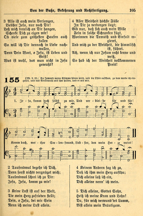 Deutsches Lieder- und Melodienbuch: mit einem Anhang englisher Lieder page 105