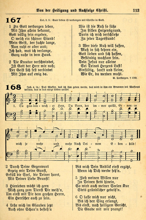 Deutsches Lieder- und Melodienbuch: mit einem Anhang englisher Lieder page 113