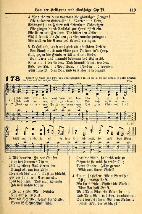 Deutsches Lieder- und Melodienbuch: mit einem Anhang englisher Lieder page 119