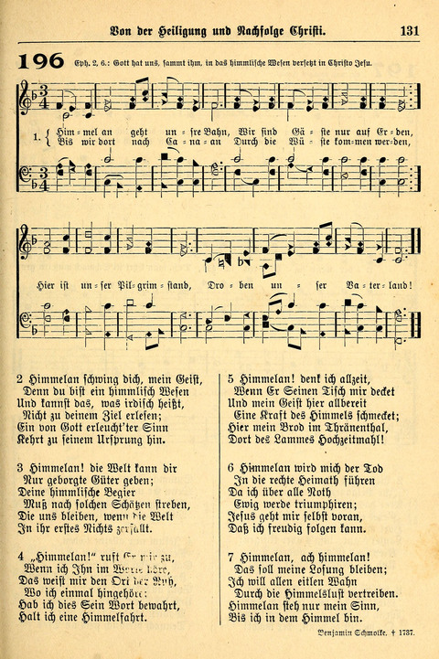 Deutsches Lieder- und Melodienbuch: mit einem Anhang englisher Lieder page 131