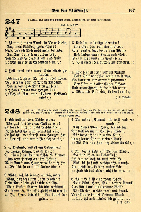 Deutsches Lieder- und Melodienbuch: mit einem Anhang englisher Lieder page 167