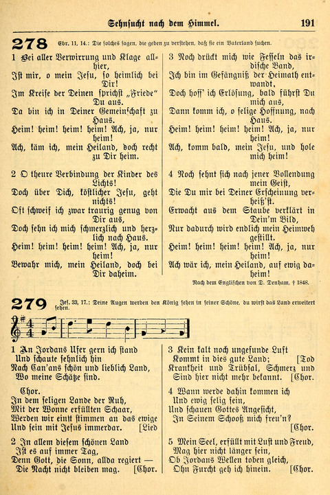 Deutsches Lieder- und Melodienbuch: mit einem Anhang englisher Lieder page 191