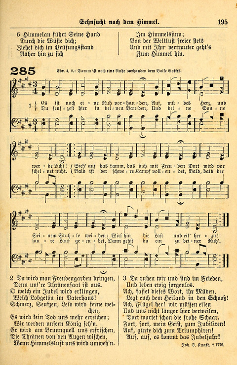 Deutsches Lieder- und Melodienbuch: mit einem Anhang englisher Lieder page 195