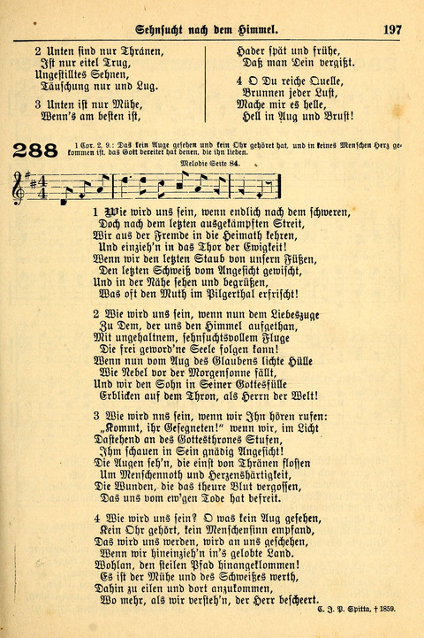 Deutsches Lieder- und Melodienbuch: mit einem Anhang englisher Lieder page 197