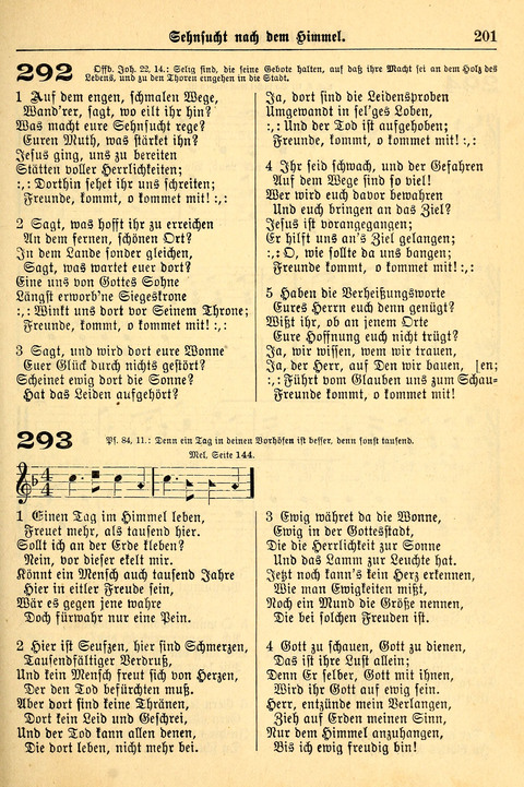 Deutsches Lieder- und Melodienbuch: mit einem Anhang englisher Lieder page 201