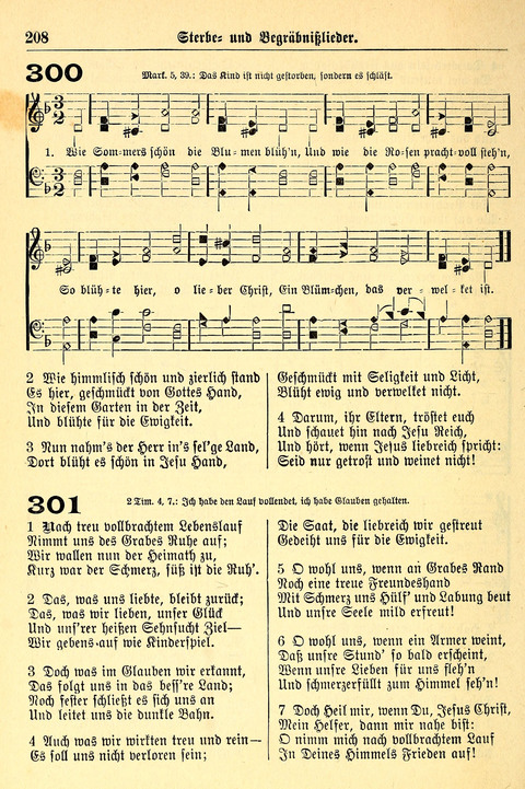 Deutsches Lieder- und Melodienbuch: mit einem Anhang englisher Lieder page 208