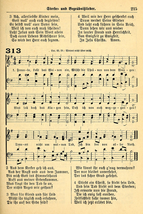 Deutsches Lieder- und Melodienbuch: mit einem Anhang englisher Lieder page 215