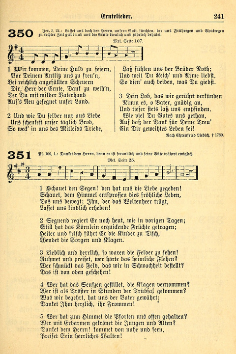 Deutsches Lieder- und Melodienbuch: mit einem Anhang englisher Lieder page 241