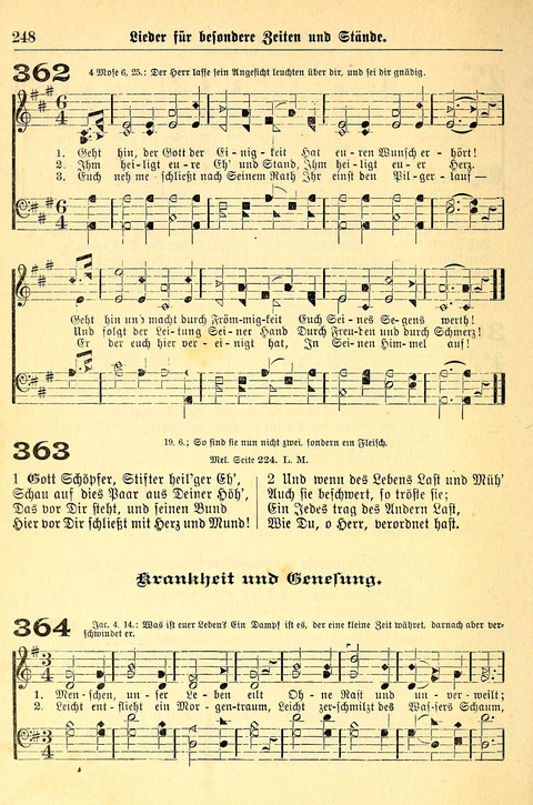 Deutsches Lieder- und Melodienbuch: mit einem Anhang englisher Lieder page 248