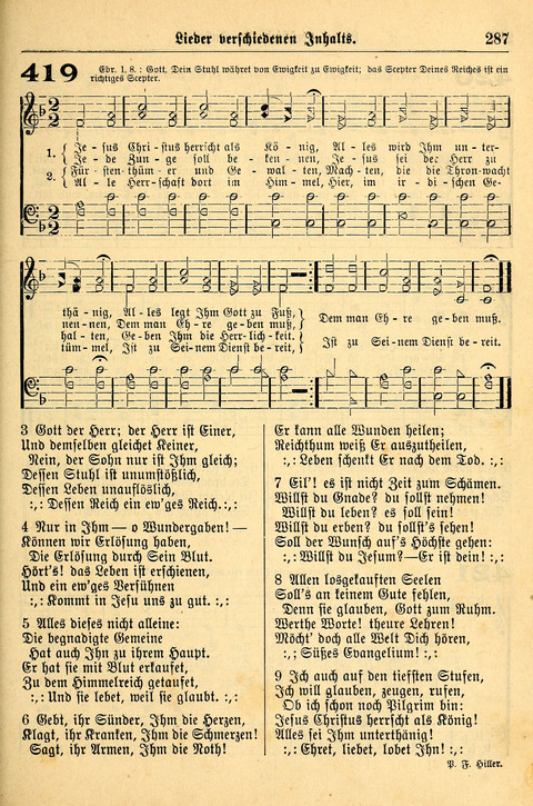 Deutsches Lieder- und Melodienbuch: mit einem Anhang englisher Lieder page 287