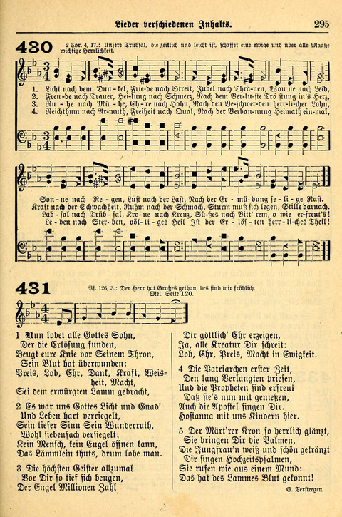 Deutsches Lieder- und Melodienbuch: mit einem Anhang englisher Lieder page 295