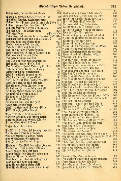 Deutsches Lieder- und Melodienbuch: mit einem Anhang englisher Lieder page 315