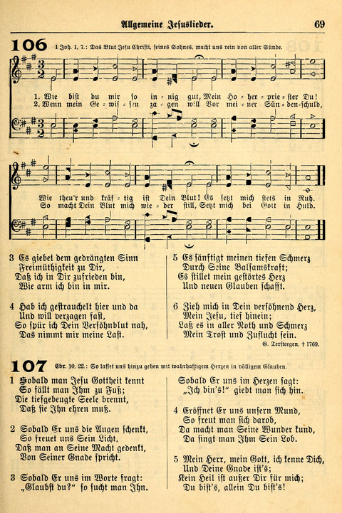 Deutsches Lieder- und Melodienbuch: mit einem Anhang englisher Lieder page 69