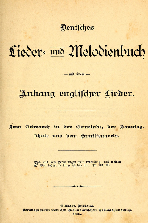 Deutsches Lieder- und Melodienbuch: mit einem Anhang englisher Lieder page viii