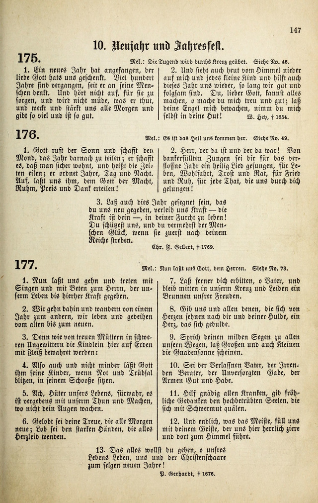 Deutsches Liederbuch: Sammlung von Chorälen und Liedern für Schule und Haus page 147