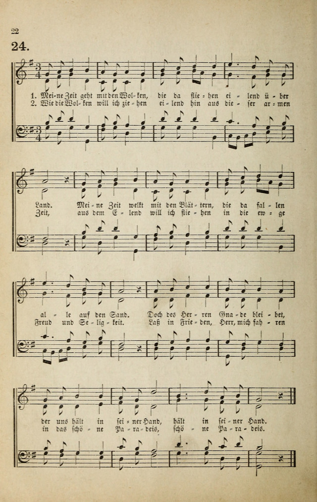 Deutsches Liederbuch: Sammlung von Chorälen und Liedern für Schule und Haus page 22