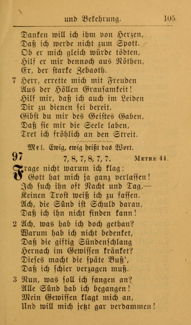 Die allgemeine Lieder-Sammlung zum privat und öffentlichen Gottes-Dienst: mit fleiß zusammengetragen (2nd Aufl.) page 105