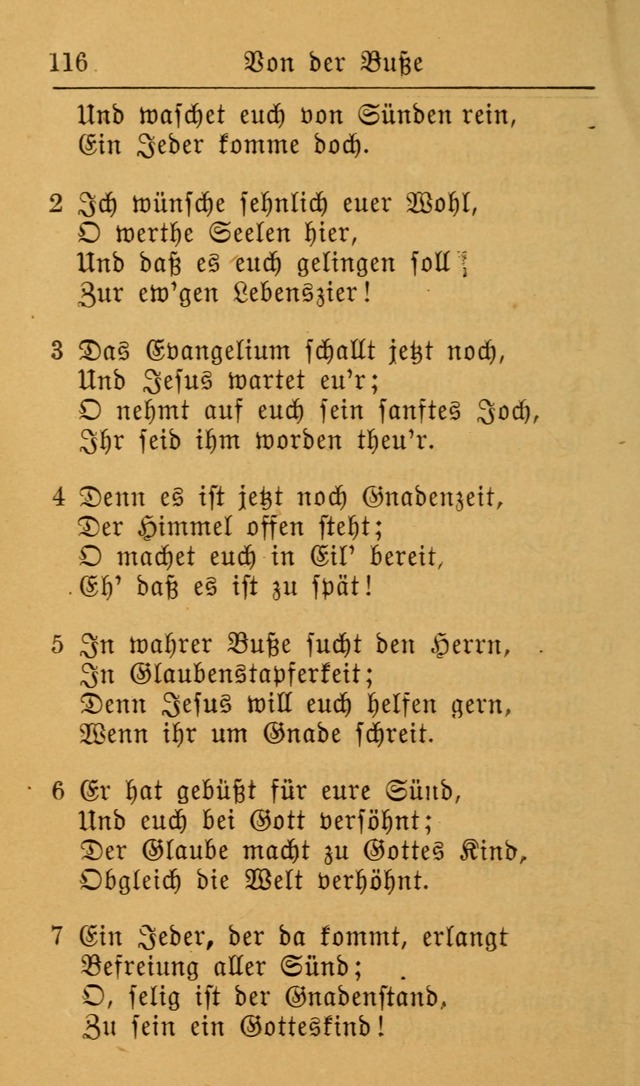 Die allgemeine Lieder-Sammlung zum privat und öffentlichen Gottes-Dienst: mit fleiß zusammengetragen (2nd Aufl.) page 116