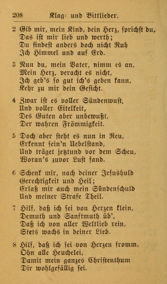 Die allgemeine Lieder-Sammlung zum privat und öffentlichen Gottes-Dienst: mit fleiß zusammengetragen (2nd Aufl.) page 208