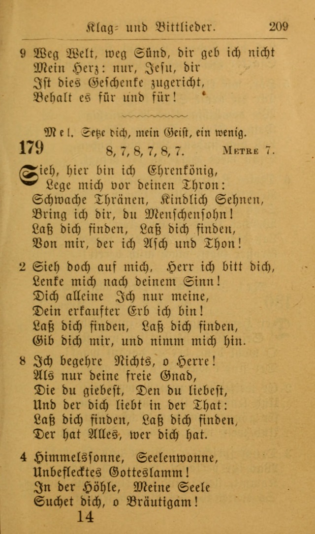 Die allgemeine Lieder-Sammlung zum privat und öffentlichen Gottes-Dienst: mit fleiß zusammengetragen (2nd Aufl.) page 209