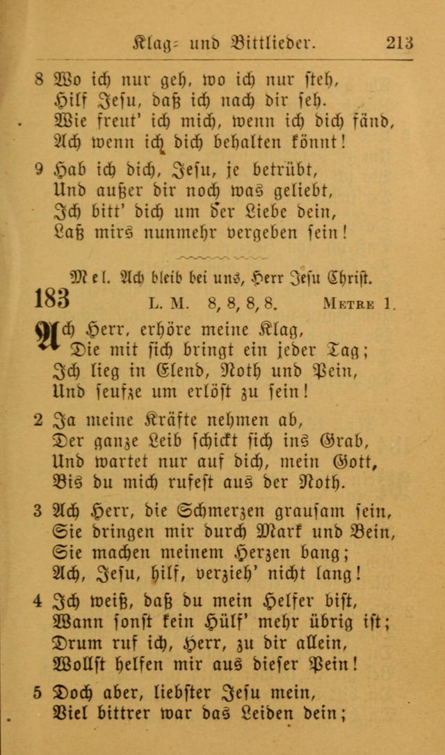 Die allgemeine Lieder-Sammlung zum privat und öffentlichen Gottes-Dienst: mit fleiß zusammengetragen (2nd Aufl.) page 213