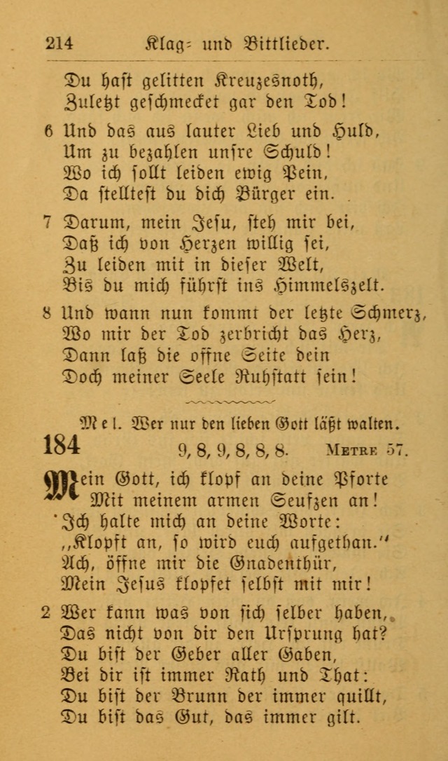 Die allgemeine Lieder-Sammlung zum privat und öffentlichen Gottes-Dienst: mit fleiß zusammengetragen (2nd Aufl.) page 214