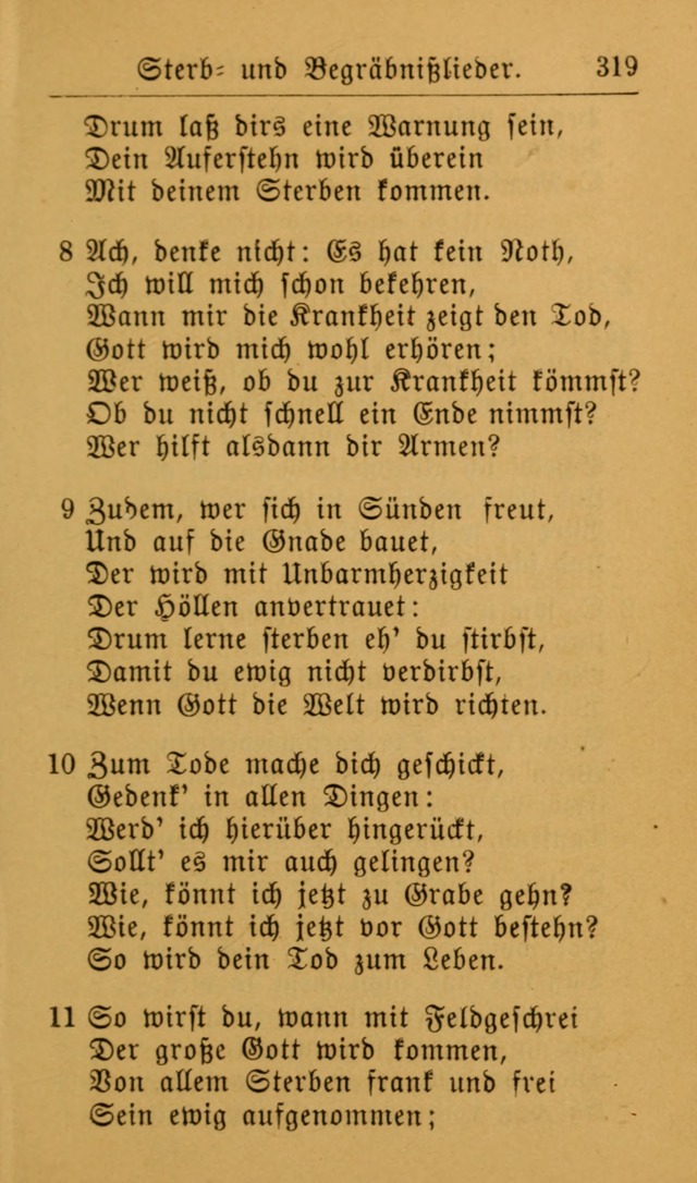 Die allgemeine Lieder-Sammlung zum privat und öffentlichen Gottes-Dienst: mit fleiß zusammengetragen (2nd Aufl.) page 319