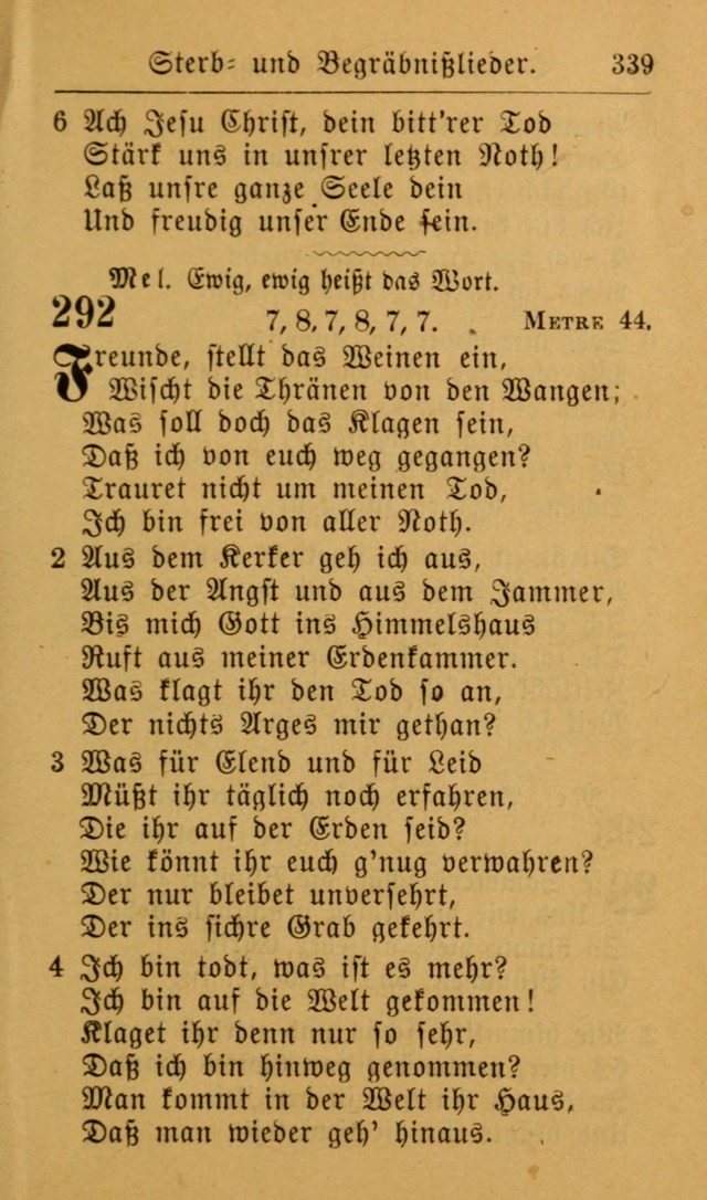 Die allgemeine Lieder-Sammlung zum privat und öffentlichen Gottes-Dienst: mit fleiß zusammengetragen (2nd Aufl.) page 339