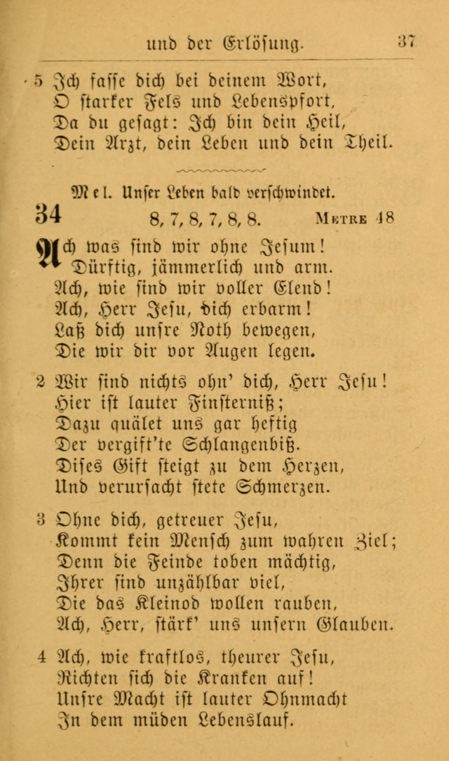 Die allgemeine Lieder-Sammlung zum privat und öffentlichen Gottes-Dienst: mit fleiß zusammengetragen (2nd Aufl.) page 37