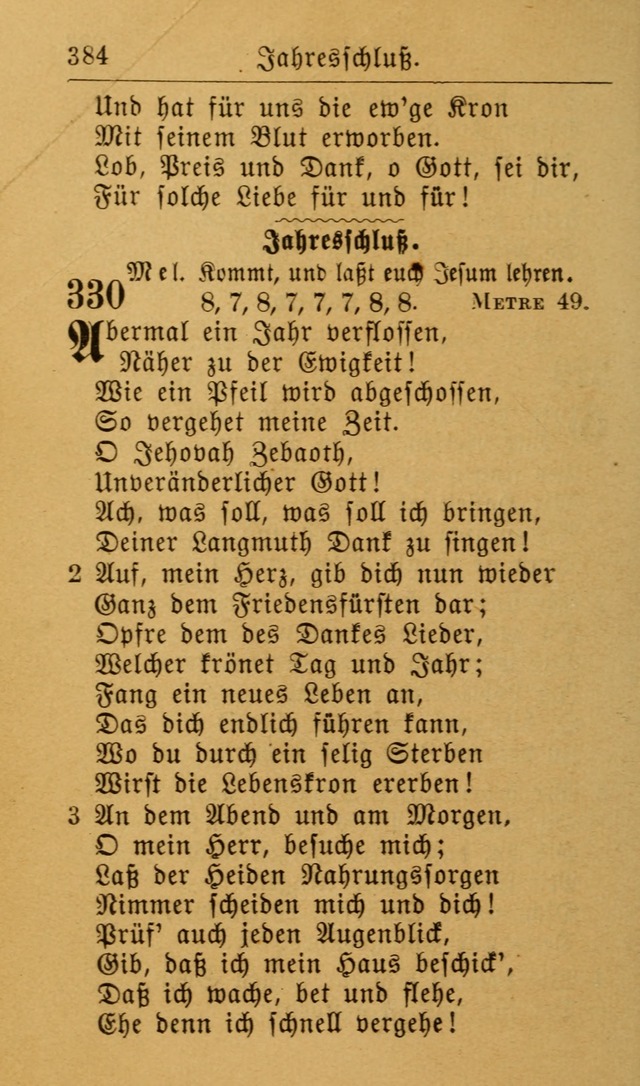 Die allgemeine Lieder-Sammlung zum privat und öffentlichen Gottes-Dienst: mit fleiß zusammengetragen (2nd Aufl.) page 384