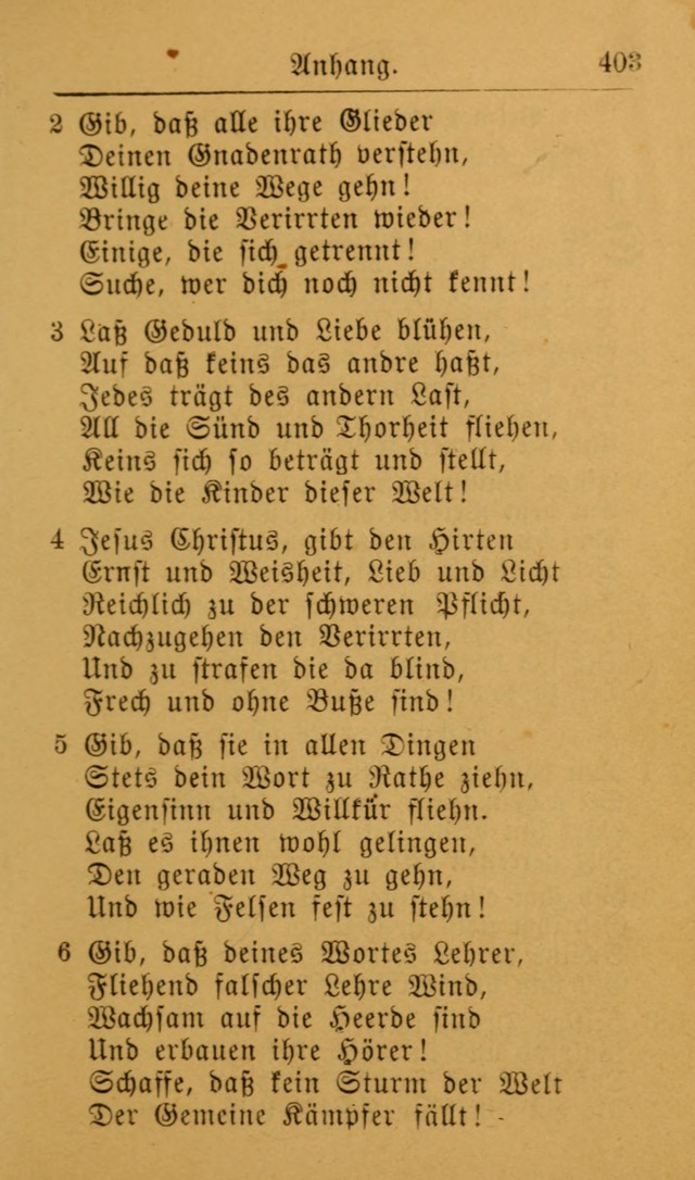 Die allgemeine Lieder-Sammlung zum privat und öffentlichen Gottes-Dienst: mit fleiß zusammengetragen (2nd Aufl.) page 403