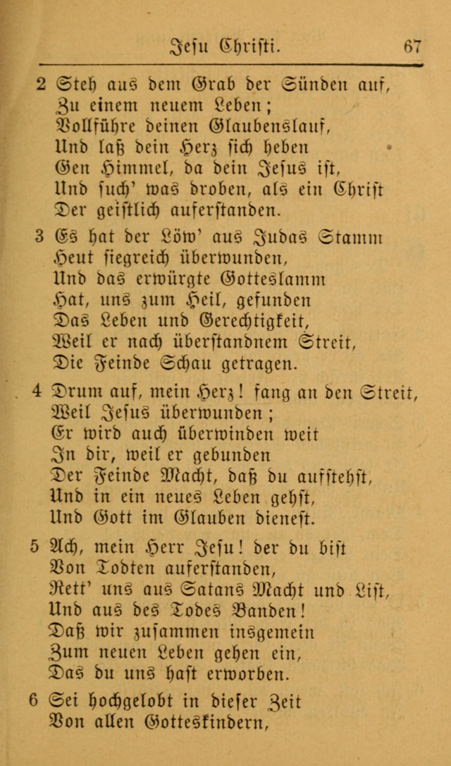 Die allgemeine Lieder-Sammlung zum privat und öffentlichen Gottes-Dienst: mit fleiß zusammengetragen (2nd Aufl.) page 67