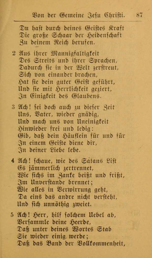 Die allgemeine Lieder-Sammlung zum privat und öffentlichen Gottes-Dienst: mit fleiß zusammengetragen (2nd Aufl.) page 87