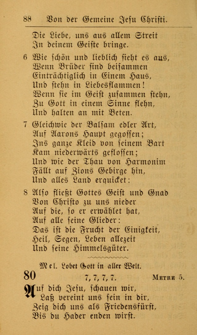 Die allgemeine Lieder-Sammlung zum privat und öffentlichen Gottes-Dienst: mit fleiß zusammengetragen (2nd Aufl.) page 88