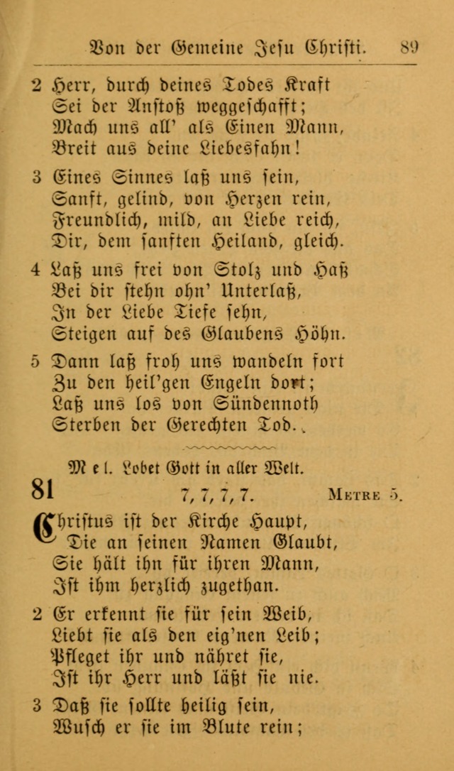 Die allgemeine Lieder-Sammlung zum privat und öffentlichen Gottes-Dienst: mit fleiß zusammengetragen (2nd Aufl.) page 89