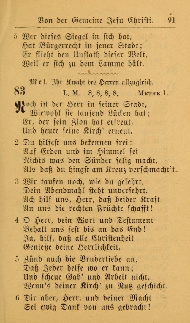 Die allgemeine Lieder-Sammlung zum privat und öffentlichen Gottes-Dienst: mit fleiß zusammengetragen (2nd Aufl.) page 91