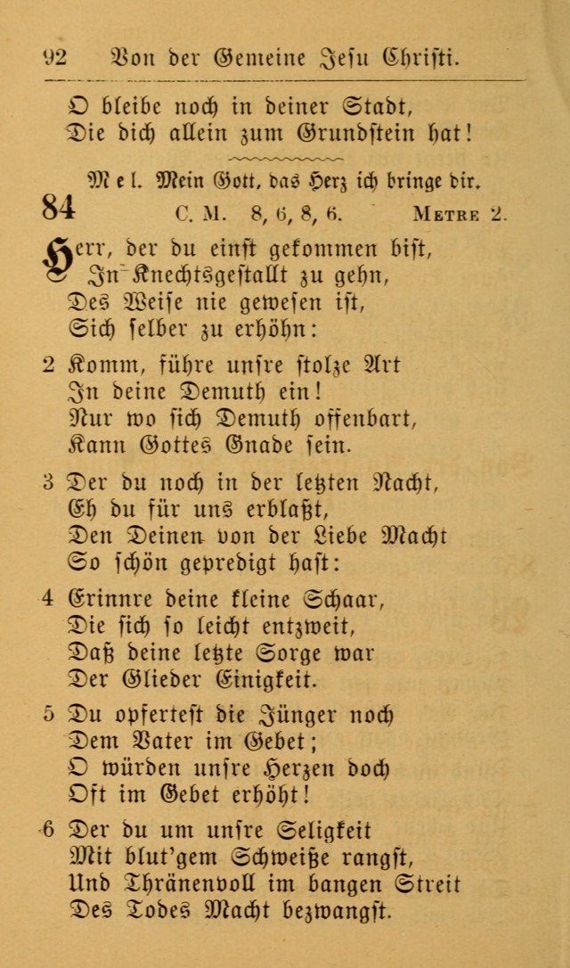 Die allgemeine Lieder-Sammlung zum privat und öffentlichen Gottes-Dienst: mit fleiß zusammengetragen (2nd Aufl.) page 92