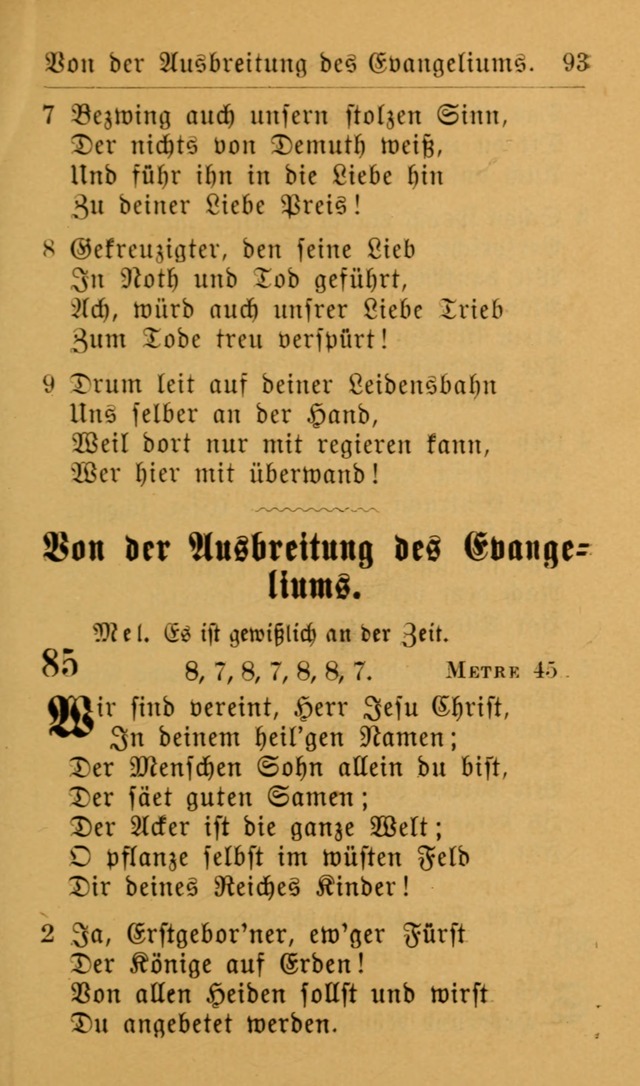 Die allgemeine Lieder-Sammlung zum privat und öffentlichen Gottes-Dienst: mit fleiß zusammengetragen (2nd Aufl.) page 93