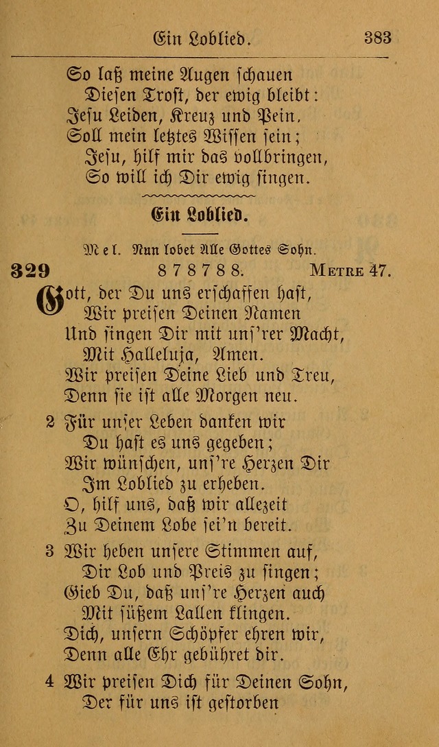 Allgemeine Lieder-Sammlung: zum Gebrauch für den privaten und öffentlichen Gottesdienst. (6th Aufl.) page 389