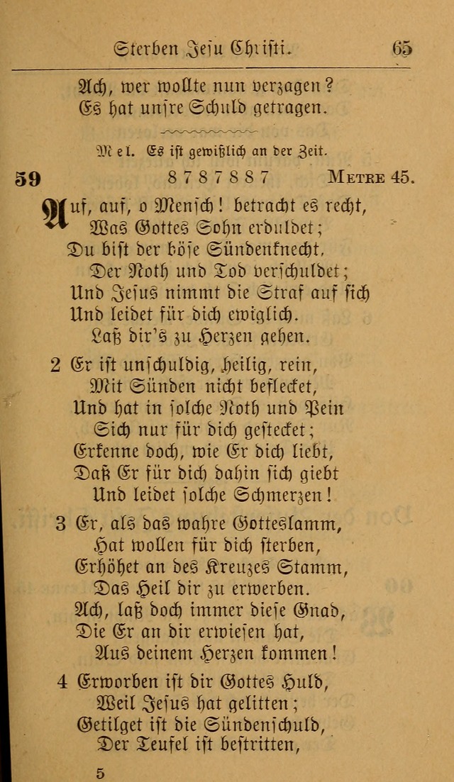 Allgemeine Lieder-Sammlung: zum Gebrauch für den privaten und öffentlichen Gottesdienst. (6th Aufl.) page 69