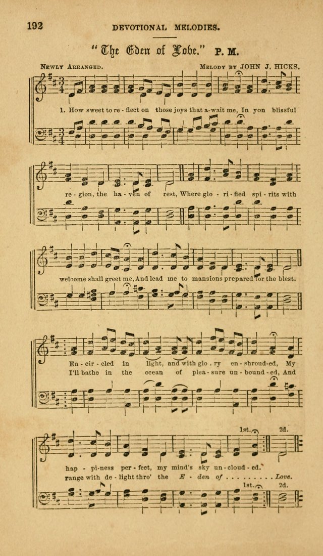 Devotional Melodies: or, a collection of original and selected tunes and hymns, designed for congregational and social worship. (2nd ed.) page 199