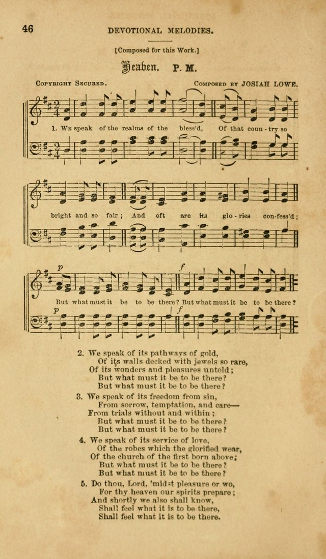 Devotional Melodies: or, a collection of original and selected tunes and hymns, designed for congregational and social worship. (2nd ed.) page 53