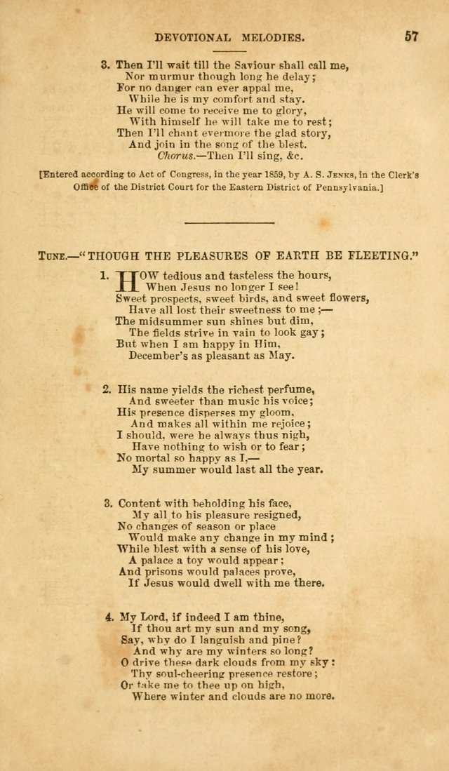 Devotional Melodies: or, a collection of original and selected tunes and hymns, designed for congregational and social worship. (2nd ed.) page 64