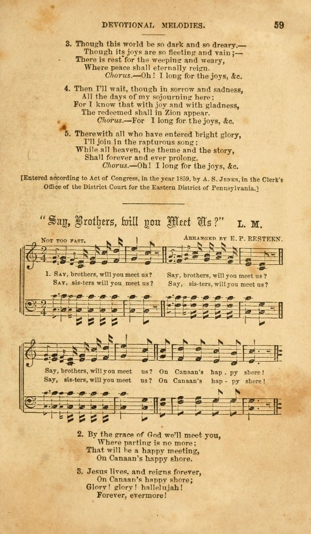 Devotional Melodies: or, a collection of original and selected tunes and hymns, designed for congregational and social worship. (2nd ed.) page 66