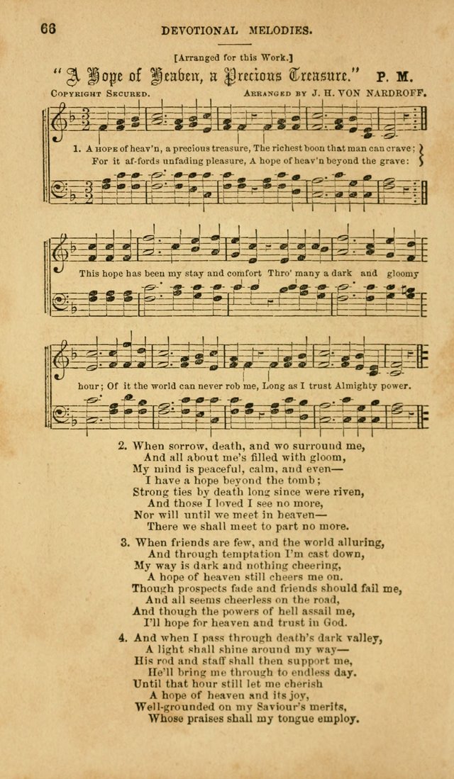 Devotional Melodies: or, a collection of original and selected tunes and hymns, designed for congregational and social worship. (2nd ed.) page 73