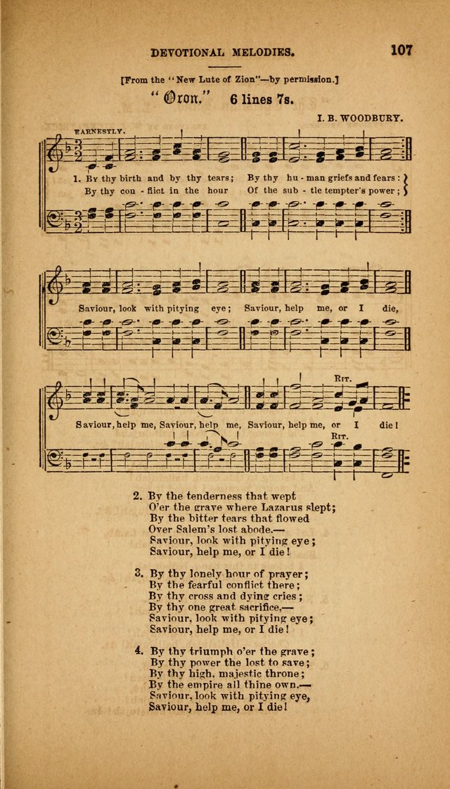 Devotional Melodies; or, a collection of original and selected tunes and hymns, designed for congregational and social worship. (3rd ed.) page 108