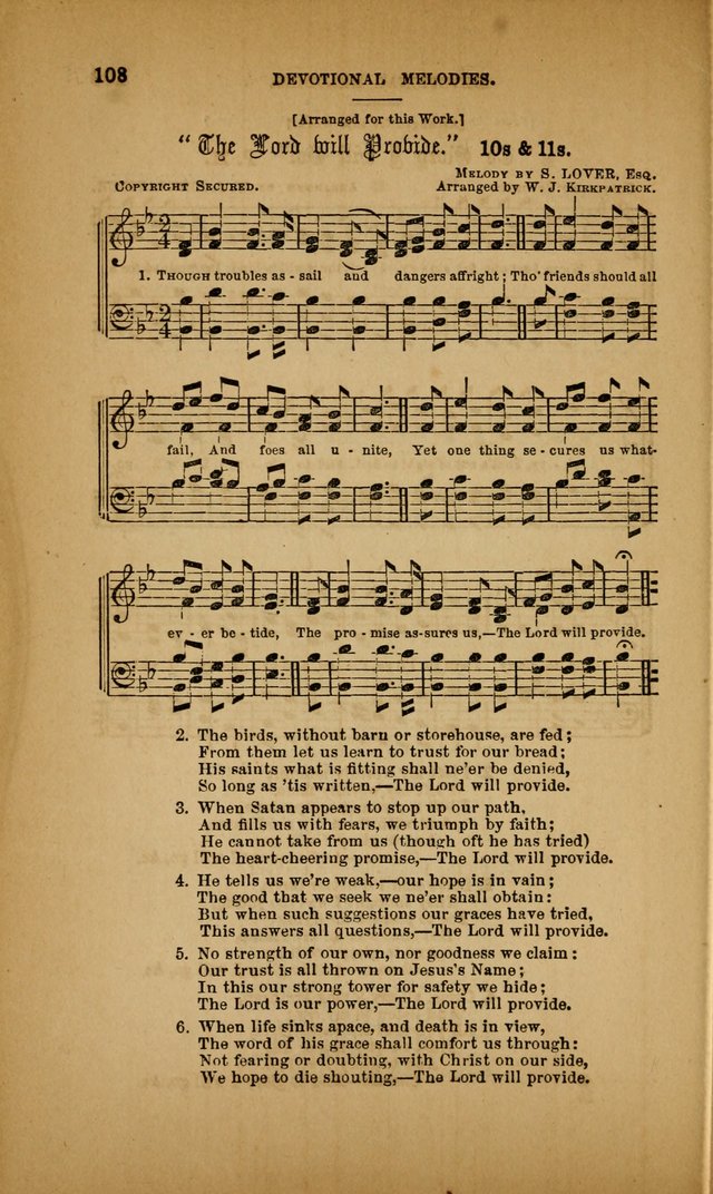 Devotional Melodies; or, a collection of original and selected tunes and hymns, designed for congregational and social worship. (3rd ed.) page 109